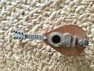Mini mandolino argento 800 e legno