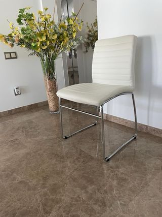 4 Sillas Diseño Cocina Comedor Beige