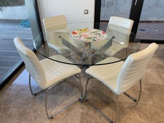 4 Sillas Diseño Cocina Comedor Beige