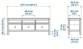 Mueble TV Ikea Hemnes Blanco