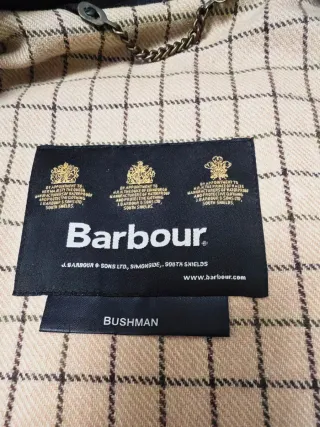 Cazadora Cuero Barbour Negra/Marrón