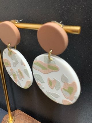 Pendientes metacrilato diseño abstracto