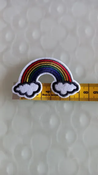 Toppa termoadesiva arcobaleno nuvole cucito