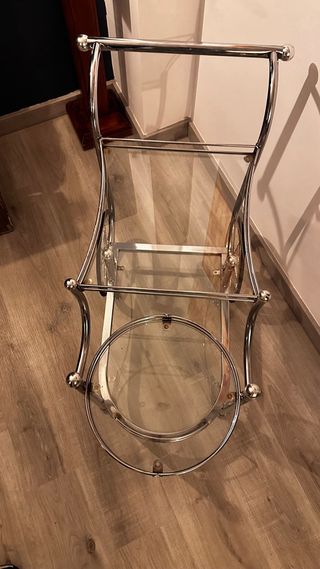 Carrito camarero cristal y metal
