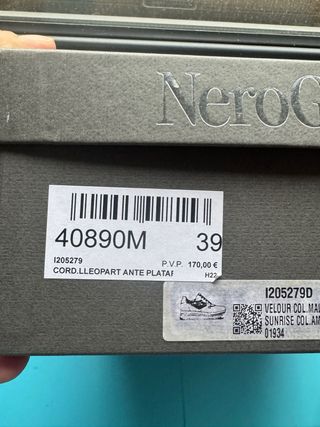 NeroGiardini Bambas Talla 39 grandes