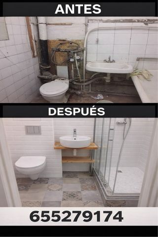 Reforma baño fontanero plato deducha tejado terasa