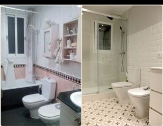 Reforma baño fontanero plato deducha tejado terasa