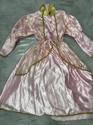 Vestito da principessa rosa con oro