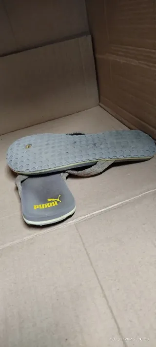 Chanclas Puma Gris y Amarillo Talla 44