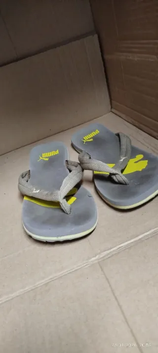 Chanclas Puma Gris y Amarillo Talla 44