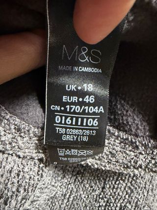 Abrigo mujer felpa gris talla 46