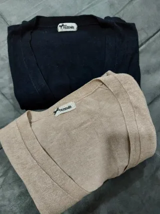2 Cardigan Tezenis Beige e Nero