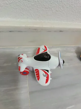 Lote 5 Vehículos Juguete: Avión, Camión, Moto, Coc