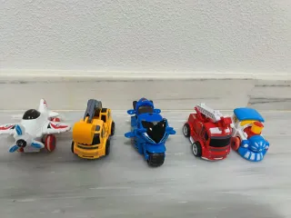 Lote 5 Vehículos Juguete: Avión, Camión, Moto, Coc