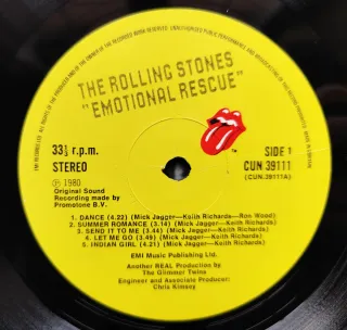 LP 1980 🇬🇧 THE ROLLING STONES - EMOTIONAL RESCUE