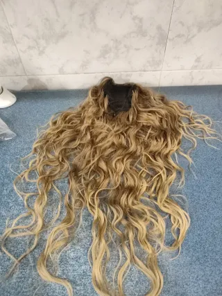Extensiones cola de caballo onduladas