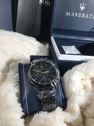 Reloj Maserati Negro y Dorado