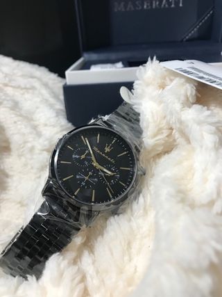 Reloj Maserati Negro y Dorado