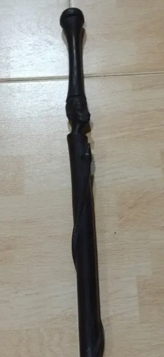Bastón Africa esculpido,madera ebano? Tanzania.