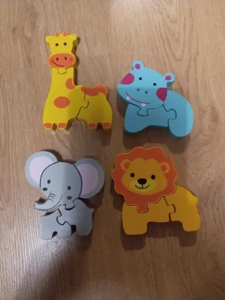 Puzzles de animales de madera