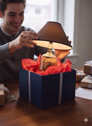 Lámpara Botella Licor Decorada