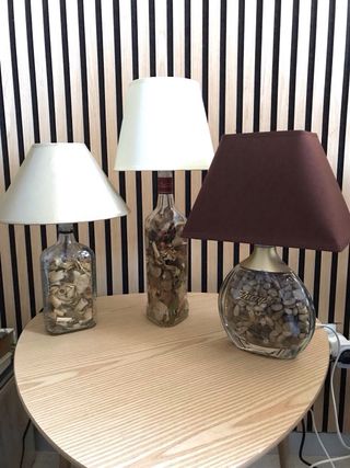 Lámpara Botella Licor Decorada