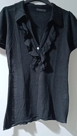 Maglia scollata 50% lana