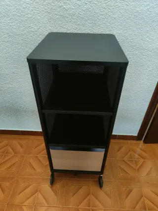 Carrito Archivador Ikea Bekant Negro/Madera