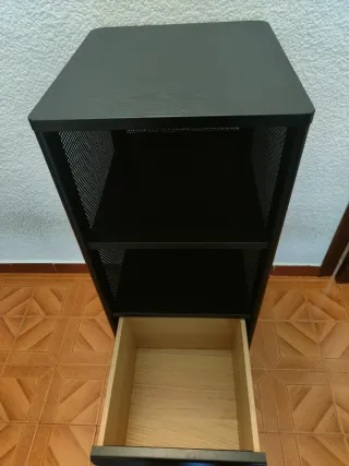 Carrito Archivador Ikea Bekant Negro/Madera