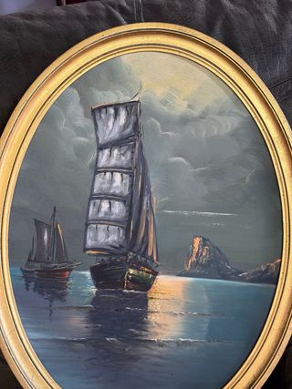 Cuadros Ovalados Mar Tormentoso