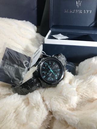 Reloj Maserati Negro y Turquesa