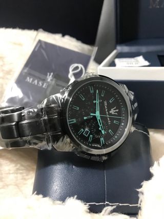 Reloj Maserati Negro y Turquesa