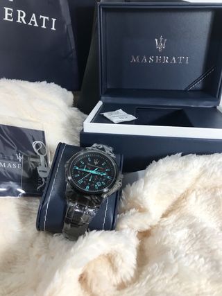 Reloj Maserati Negro y Turquesa