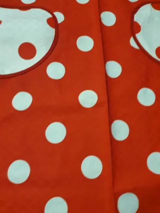 Grembiule cotone pois rossi e bianchi