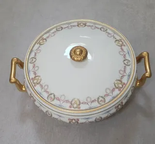 Zuppiera in ceramica con decori floreali22 cm