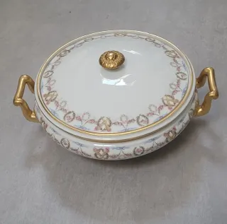 Zuppiera in ceramica con decori floreali22 cm