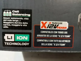 Batería 2.5 Ah y Cargador 6A PARKSIDE 12V