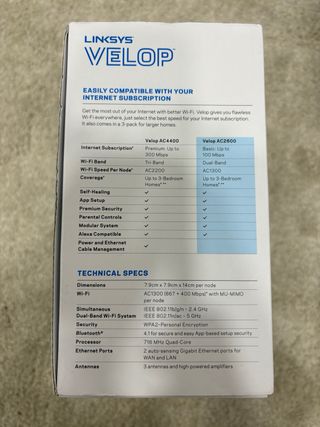 Linksys Velop Home Mesh Wi-Fi AC2600 Enrutador