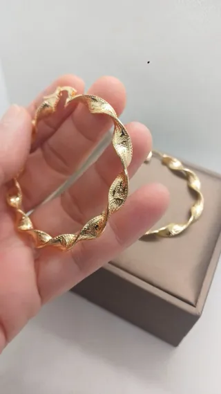 Pendientes Aro Chapado Oro 18k