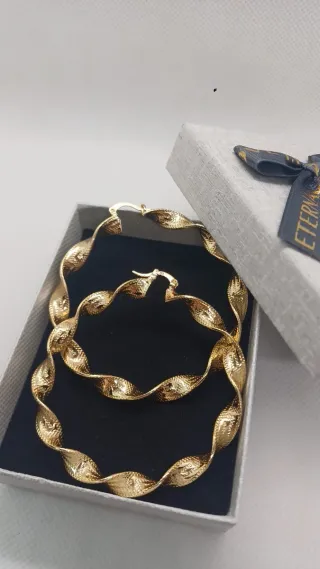 Pendientes Aro Chapado Oro 18k