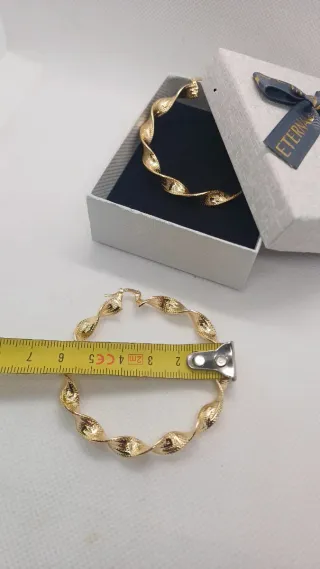 Pendientes Aro Chapado Oro 18k