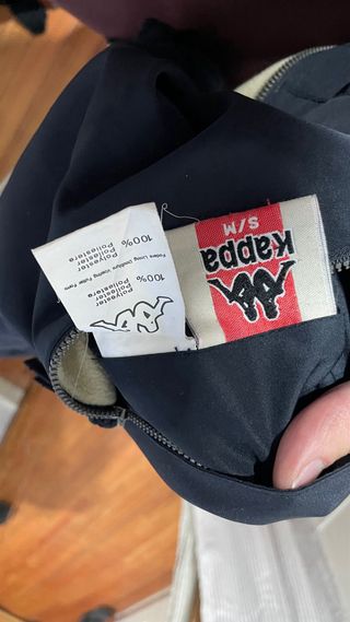 Chaqueta Kappa Reversible Vintage Beige/Negra