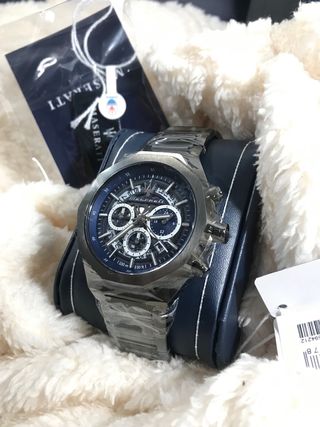 Reloj Maserati Cronógrafo Azul y Plateado