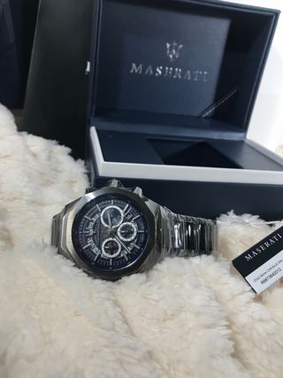 Reloj Maserati Cronógrafo Azul y Plateado