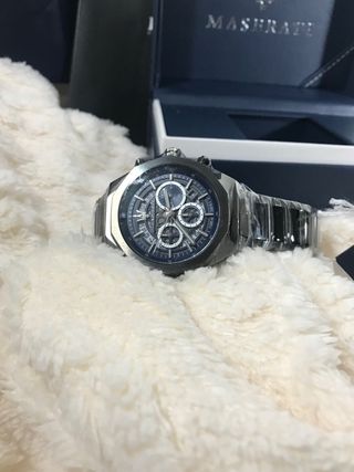 Reloj Maserati Cronógrafo Azul y Plateado