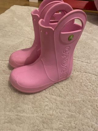 Botas de agua Crocs rosas niña No pesan nada!!