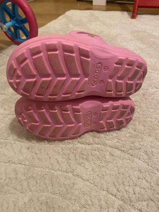 Botas de agua Crocs rosas niña No pesan nada!!