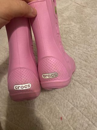 Botas de agua Crocs rosas niña No pesan nada!!