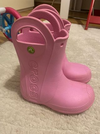 Botas de agua Crocs rosas niña No pesan nada!!