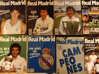 Lote revistas antiguas Real Madrid 1987 hasta 1993